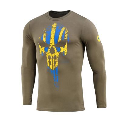 Футболка M-Tac Мститель длинный рукав Olive/Yellow/Blue, olive, олива