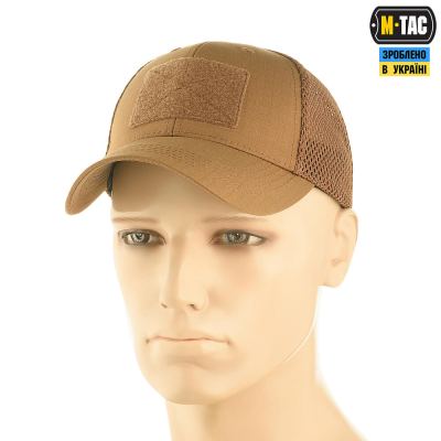 Бейсболка M-Tac тактична з сіткою Elite Flex Койот