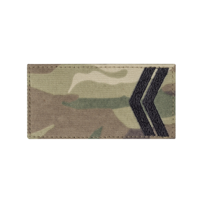 Погон ЗСУ молодший сержант (чорна нитка, на липучці). Мультикам