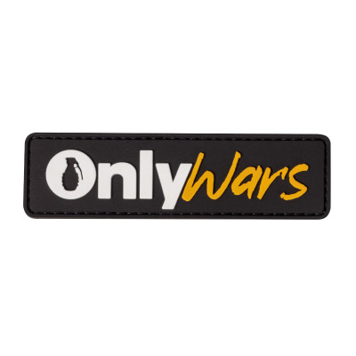 Патч (шеврон) «onlywars» від onlywars.store. Чорний, 9 х 2.5 см