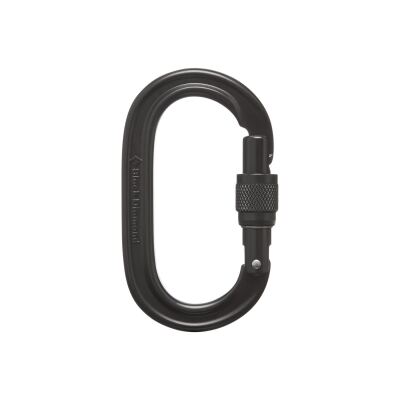 Карабін з муфтою Black Diamond Oval Keylock Screwgate, Black