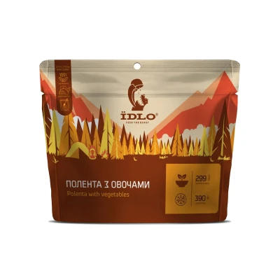 Полента ЇDLO с овощами, 90 г (сухой сублимированный продукт быстрого приготовления) Полента ЇDLO с овощами, 90 г (сухой сублимированный продукт быстрого приготовления)