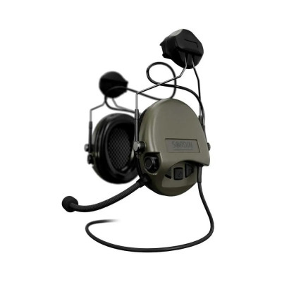 Активні навушники Sordin® Supreme MIL CC (Helmet version) з кріпленням ARC Rail. Green