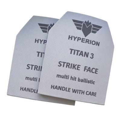 Титано-керамические бронеплиты 3 класса Hyperion (комплект). Вес 4 кг. Размер М (25х30 см)