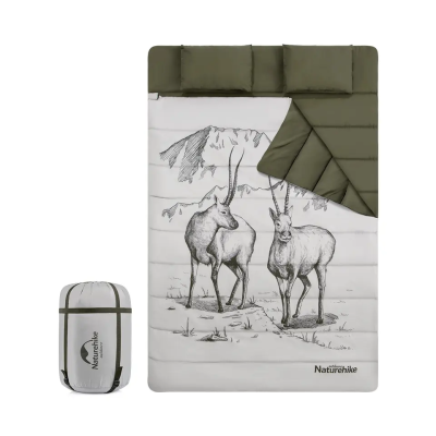 Спальний мішок двомісний із подушками Naturehike NH21MSD06 Green