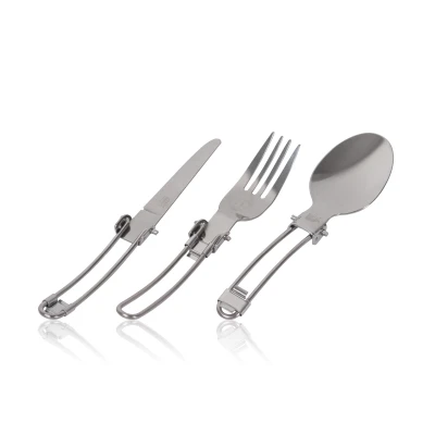 Набор кемпинговых столовых приборов Skif Outdoor Trinity. Раскладные, стальные Набор кемпинговых столовых приборов Skif Outdoor Trinity. Раскладные, стальные