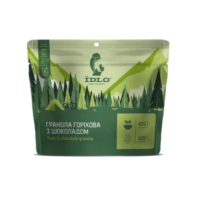 Гранола быстрого приготовления ореховая с шоколадом ЇDLO, 100 г Гранола быстрого приготовления ореховая с шоколадом ЇDLO, 100 г