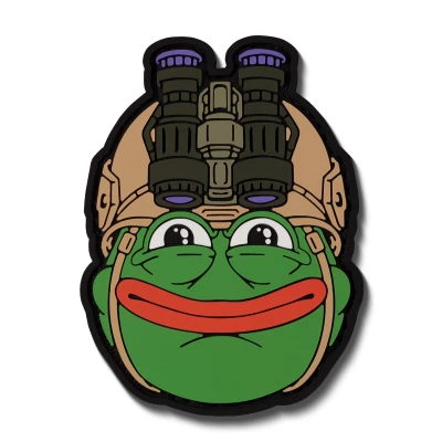 Патч (шеврон) «Pepe» от f_spets2.0. Мягкий ПВХ пластик, 8.5 х 6 см