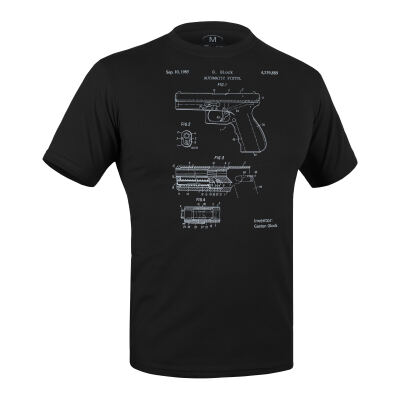 Футболка з малюнком "Glock Pistol Legend" Combat Black