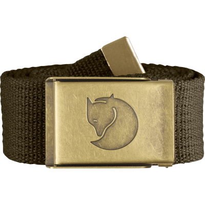 Ремінь Fjällräven Canvas Brass Belt 4cm, Dark Olive