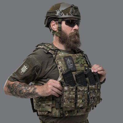 Плитоноска IBV (аналог IOTV). Увеличенная площадь защиты. Цвет Мультикам