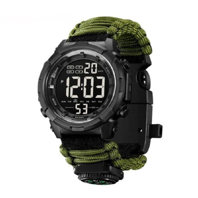 Тактичний годинник Skmei 1845. Паракордовий ремінець, водонепроникні. Олива