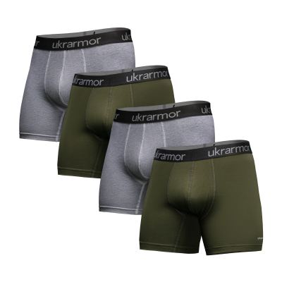Комплект чоловічих трусів Soldier's Boxer (4 шт). Матеріал Charged Cotton. Олива-Сірий