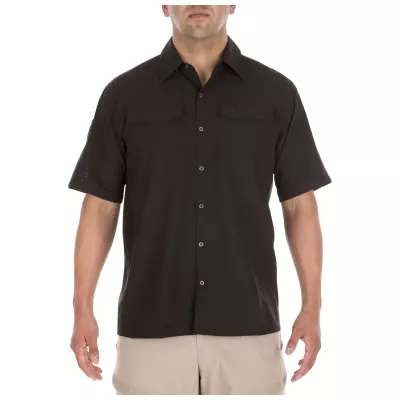 Сорочка тактична з коротким рукавом "5.11 Freedom Flex Woven S/S" Black
