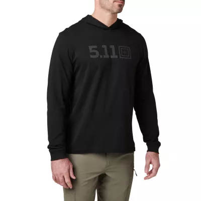 Реглан з капюшоном 5.11 Tactical® "5.11 Hooded Long Sleeve" Black