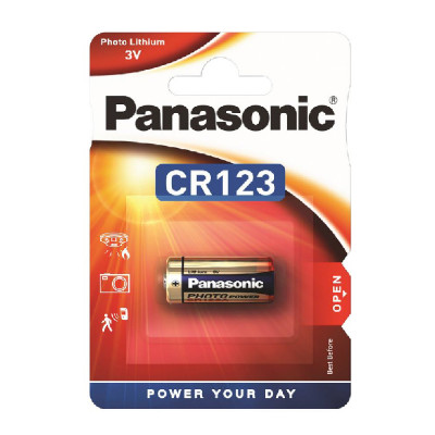 Батарейка CR123 Panasonic Lithium Power 3V, литиевая, 1 шт