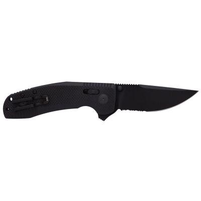 Розкладний ніж SOG TAC XR, Black/Partially Serrated