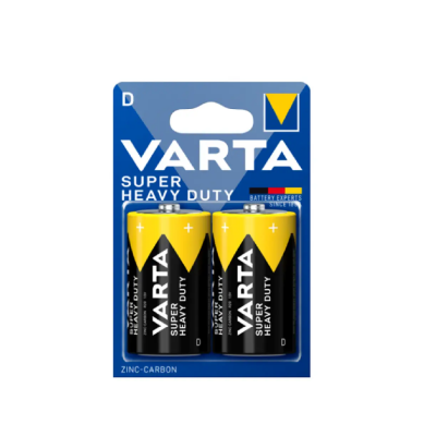 Батарейки D (R20) Varta, 1.5V, упаковка 24 шт., місткість 8000 мАг