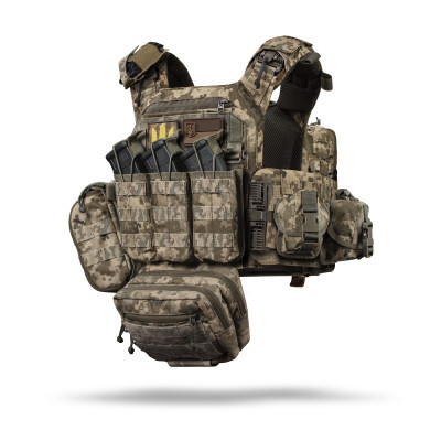 Комплект спорядження Commando Elite Tactical Assault Kit. Під 25х30 см бронеплити. Піксель (мм-14)