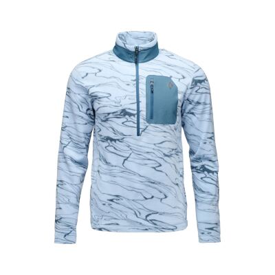 Кофта флісова чоловіча Black Diamond M Rift HZ Fleece Jacket, Relief/Fog Blue/Midnight Blue