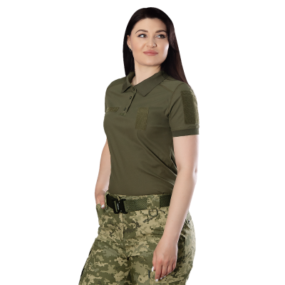 Поло женское тактическое Pani Army ID 2.0 CoolPass Pique LT Camotec. Олива
