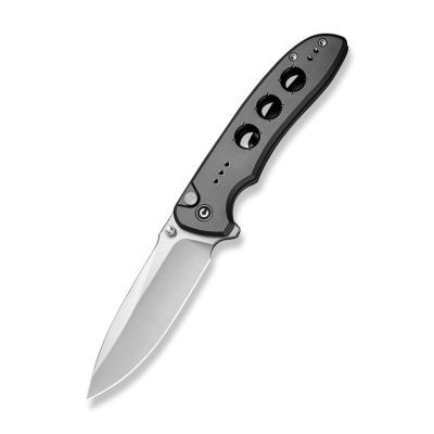 Ніж складаний Civivi Hyperpulse Сірий Aluminum Sandvik 14C28N