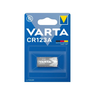 Батарейка літієва Varta CR123A U-1 Lithium, 3V, місткість 1500 мАг, 1 шт