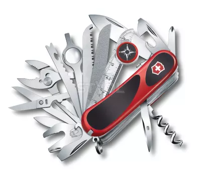 Ніж Victorinox Delemont EvoGrip S54, Червоно - чорний