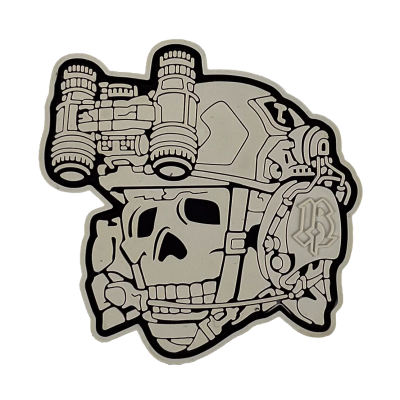 Патч (шеврон) «Totenkopf+dtnvs gen.1» R3ICH. М’який ПВХ пластик. Білий