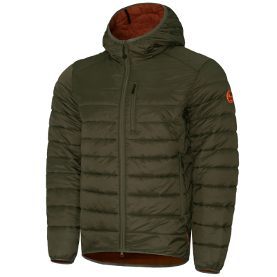Легкий Пуховик Storm Hood G-Loft 150 Олива/Помаранчовий