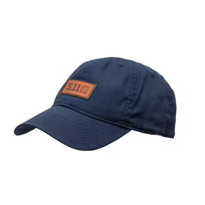 Кепка тактична "5.11 Tactical Leather Box Logo Cap" Pacific Navy