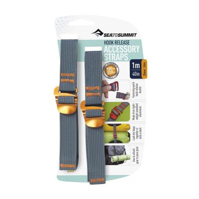 Стяжний ремінь Sea to Summit Accessory Strap With Hook Buckle Grey, 1 м x 20 мм