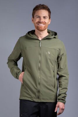 Трекінгова чоловіча куртка Soft Shell Tatonka Cesi M's Hooded Jacket, Olive