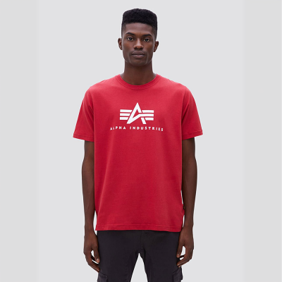Футболка Alpha Industries Basic Logo Tee. Красная
