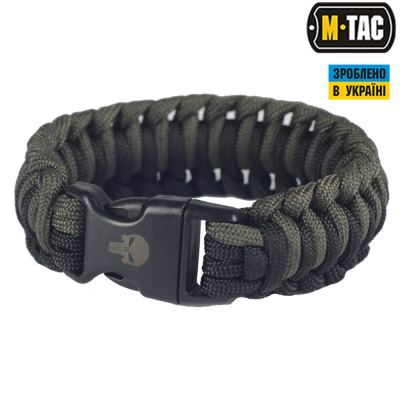 Браслет паракорд M-Tac Каратель 2 олива/чорний