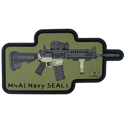 Патч (шеврон) «M4A1 Navy Seals» від А.Т.А.К.А. М’який ПВХ пластик. Олива