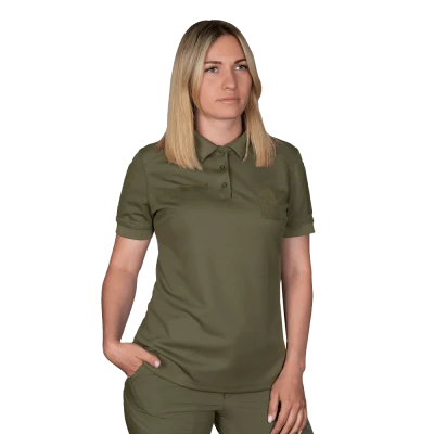 Поло женское тактическое CM Pani Army ID Camotec. Олива