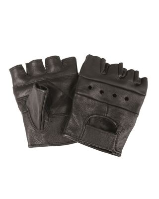 Рукавички шкіряні без пальців Black