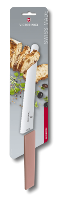 Ніж Victorinox кухонний для хліба Swiss Modern, серрейтор, 22 cм, абрикосовий, блістер