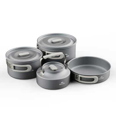Zestaw naczyń (2 garnki, czajnik, patelnia) Naturehike CNK2450CF010, aluminium