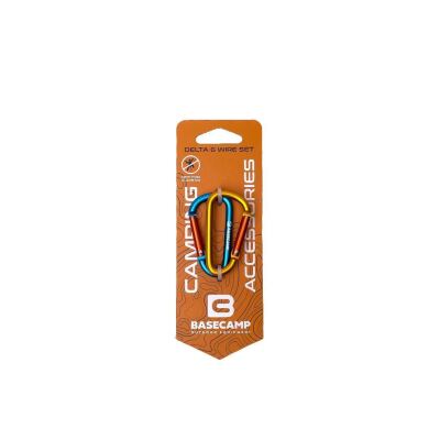 Набір алюмінієвих сервісних карабінів Base Camp Delta 6 Straight Set, 2 шт, Blue/Orange