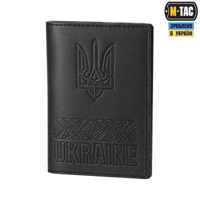 Обкладинка на паспорт M-Tac України з орнаментом Чорний