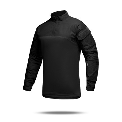 Тактическая рубашка Core Combat Shirt, длинный рукав, комбинированные материалы. Черный. L