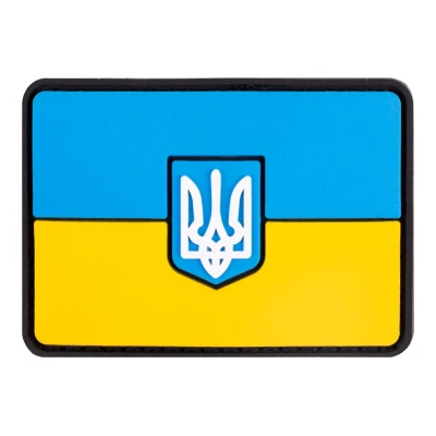 Патч (шеврон) «Прапор» від Brand Element. М’який ПВХ пластик. Жовто-блакитний