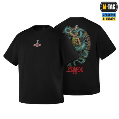 Футболка M-Tac Ragnarok Cotton Hard Чорна, black, чорний