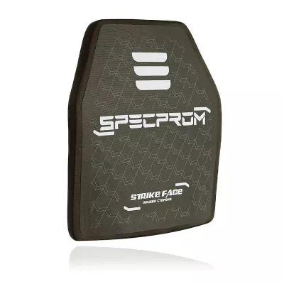 Керамічна бронеплита SPECPROM S-Line 5-го класу. Вага 2.49 кг. Розмір 25 на 30 см. Олива.