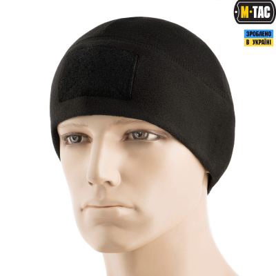 Шапка флісова M-Tac Watch Cap Elite (270г/м2) з липучкою Чорна