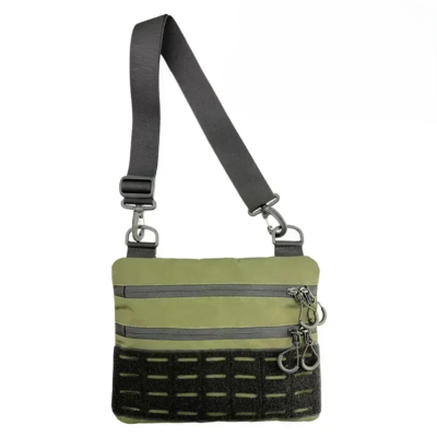 Мужская тактическая сумка через плечо HardKit RoKit Olive Black M MOLLE Velcro