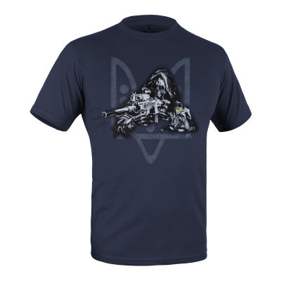 Футболка с рисунком "Special Force Sniper" Blue Graphite