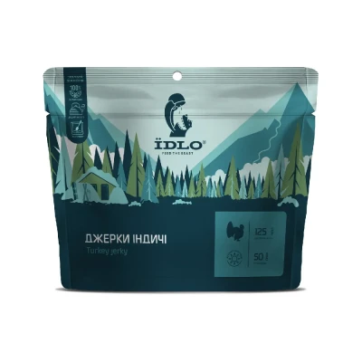 Джерки м’ясні індичі ЇDLO, 50 г (дегідрований сухий продукт)